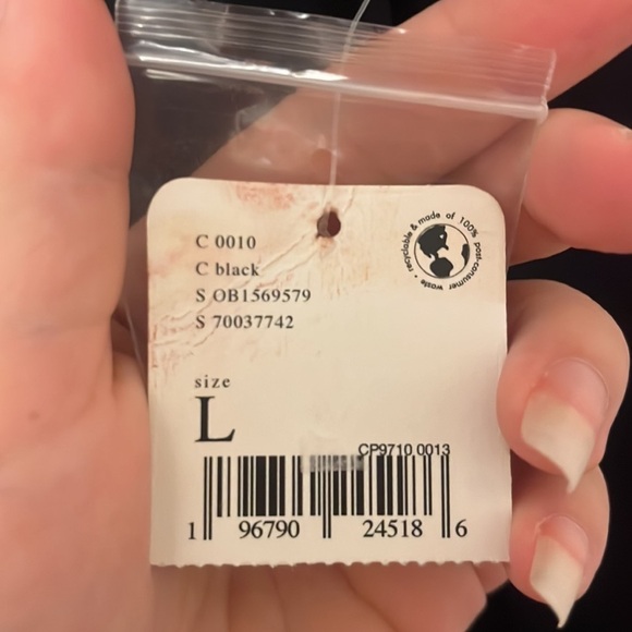 NWT Free People Meet Me There‎ Buttondown In Black Size L - Picture 9 of 13